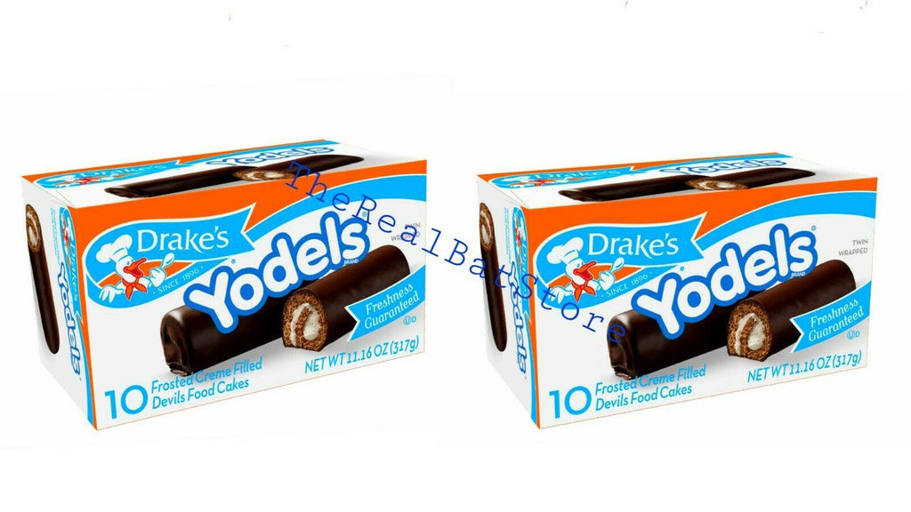 2 Drake's Yodels Creme filled Devil's Food Cakes 10-per Box - TheRealBatStore