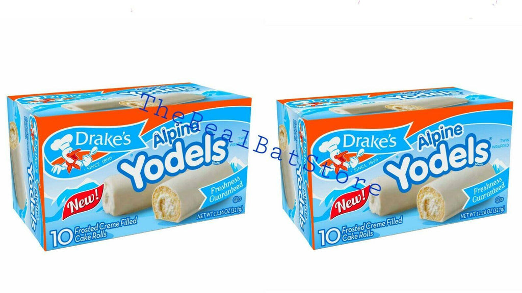 2 Drake's Alpine Yodels Vannila Frosted Cream fill Cakes 10-per Box - TheRealBatStore