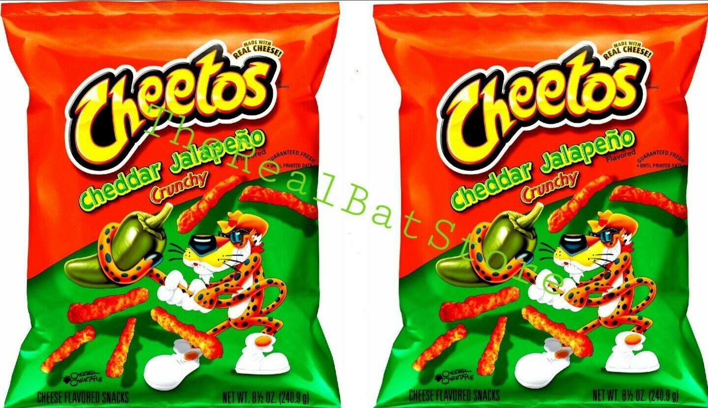 2 Cheetos Crunchy Cheddar Jalapeno Cheese Flavored Snacks, 8.5 oz