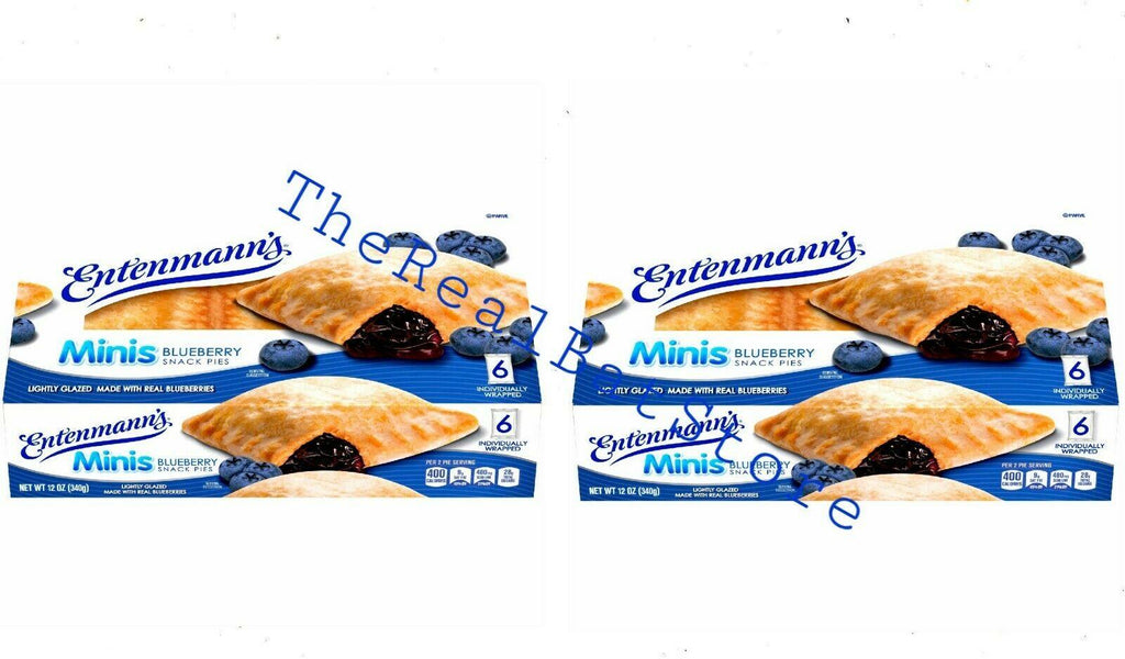 2 Entenmann's Minis Blueberry Snack Pies Real Blueberries, 6 count a Box - TheRealBatStore