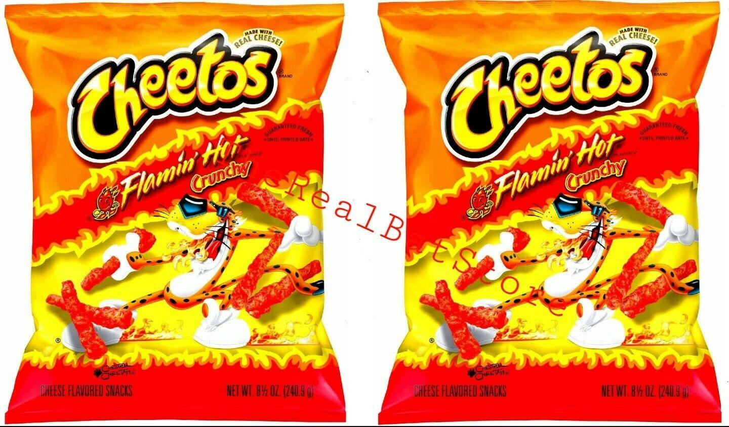 Cheetos Crunchy Cheese Flavored Snacks Flamin' Hot Flavored, 8.5 Oz.