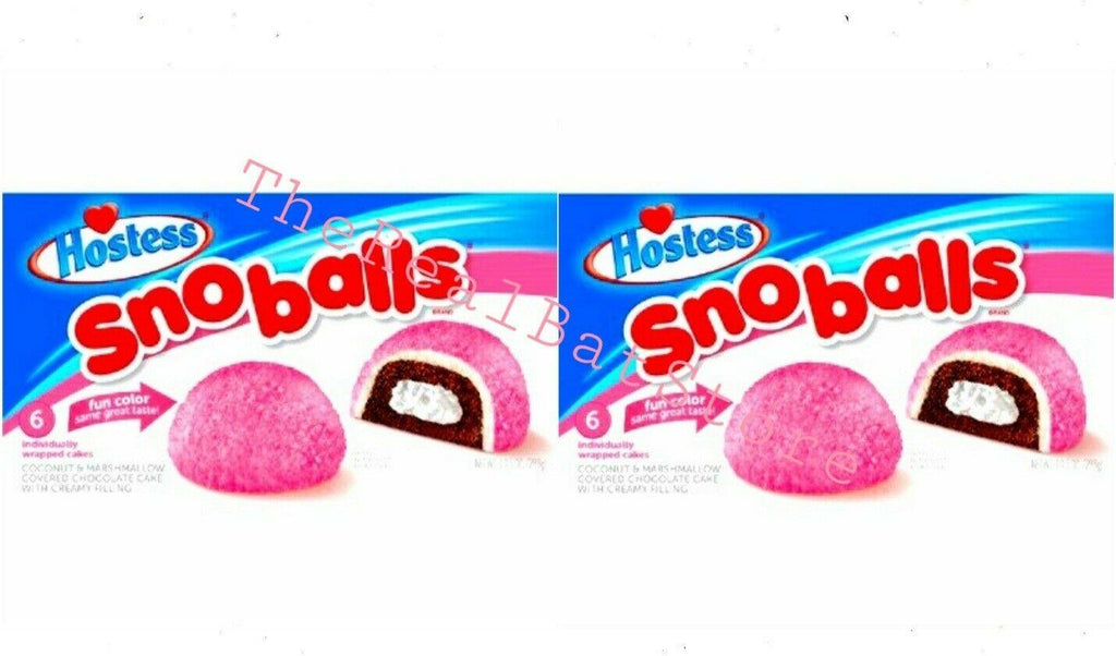 2 Hostess Snoballs marshmallow Cake Six per box 10.5oz - TheRealBatStore