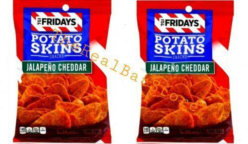 2 T.G.I. Friday Potato Skins Snack Chips Jalapeno Cheddar 4.5 Ounces - TheRealBatStore