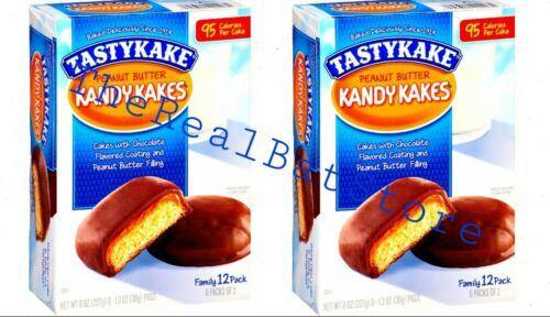 2 Tastykake Kandy Kakes Peanut Butter Cakes 6 ct Box - TheRealBatStore