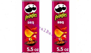 2 Pringles Snack Stacks BBQ Flavored Potato Crisps Chips 5.5oz