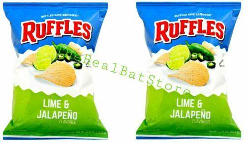 2 Ruffles Lime & Jalapeno Flavored Potato Chips 8.5 oz Bag size - TheRealBatStore