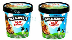 2 pint Ben and Jerry Half Baked Ice Cream Flavor - TheRealBatStore