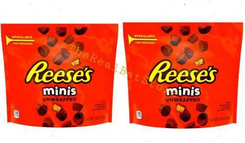 2 Reese's Minis Peanut Butter Chocolate Candy Unwrapped  8 Oz - TheRealBatStore