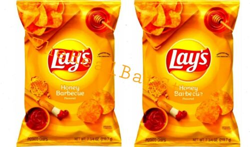 2 Lay's Honey Barbecue Flavored Potato Chips 7.75oz