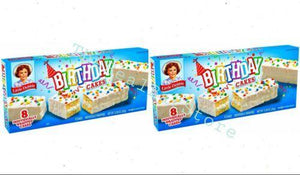 2 Little Debbie Birthday Cakes Eight count Per Box 12.39 oz - TheRealBatStore