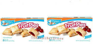 2 Drake's Cherry Fruit Pie Snack Cake Eight Pie Box - TheRealBatStore