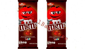 (2) M&M'S Milk Chocolate Candy Bar, Chocolate Bar with Minis, 4 Oz - TheRealBatStore