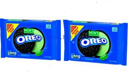 2 OREO Mint Flavored Creme Chocolate Sandwich Cookies Family Size 20 oz - TheRealBatStore