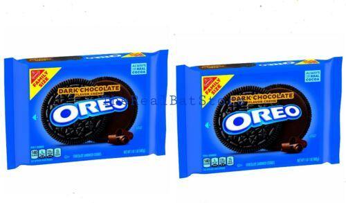 2 OREO Dark Chocolate Crème Chocolate Sandwich Cookies  Family Size... - TheRealBatStore