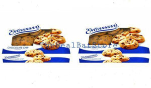 2 Entenmann's Chocolate chip cookies Box Snack - TheRealBatStore