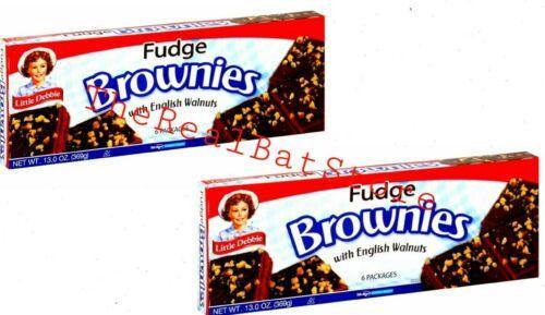 2 Little Debbie Brownies Fudge with English Walnuts Six Per Box - TheRealBatStore