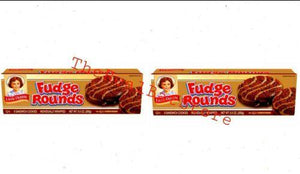 2 Little Debbie Snacks Fudge Rounds Eight cookies Box - TheRealBatStore