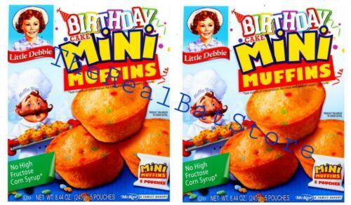 2 Little Debbie Muffins, Birthday Cake, Mini - TheRealBatStore