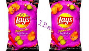 2 Lay's Flamin' Hot Dill Pickle Potato Chips 7.75oz - TheRealBatStore