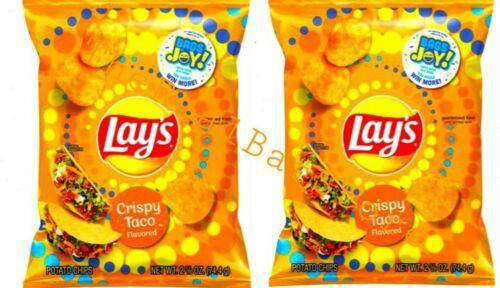 2 Lay's Crispy Taco Potato Chips 7.75 Oz - TheRealBatStore