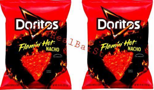 2 Doritos Flamin Hot Nacho tortilla Chips 9.75oz Bag - TheRealBatStore