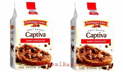 2 Pepperidge Farm Captiva Soft Baked Dark Chocolate Cookies 8.6 oz - TheRealBatStore