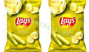 2 Lay's Potato Chips, Dill Pickle Flavor, 7.75 oz - TheRealBatStore