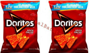 2 Doritos Spicy Nacho Flavored Tortilla Chips, 9.75 Oz - TheRealBatStore