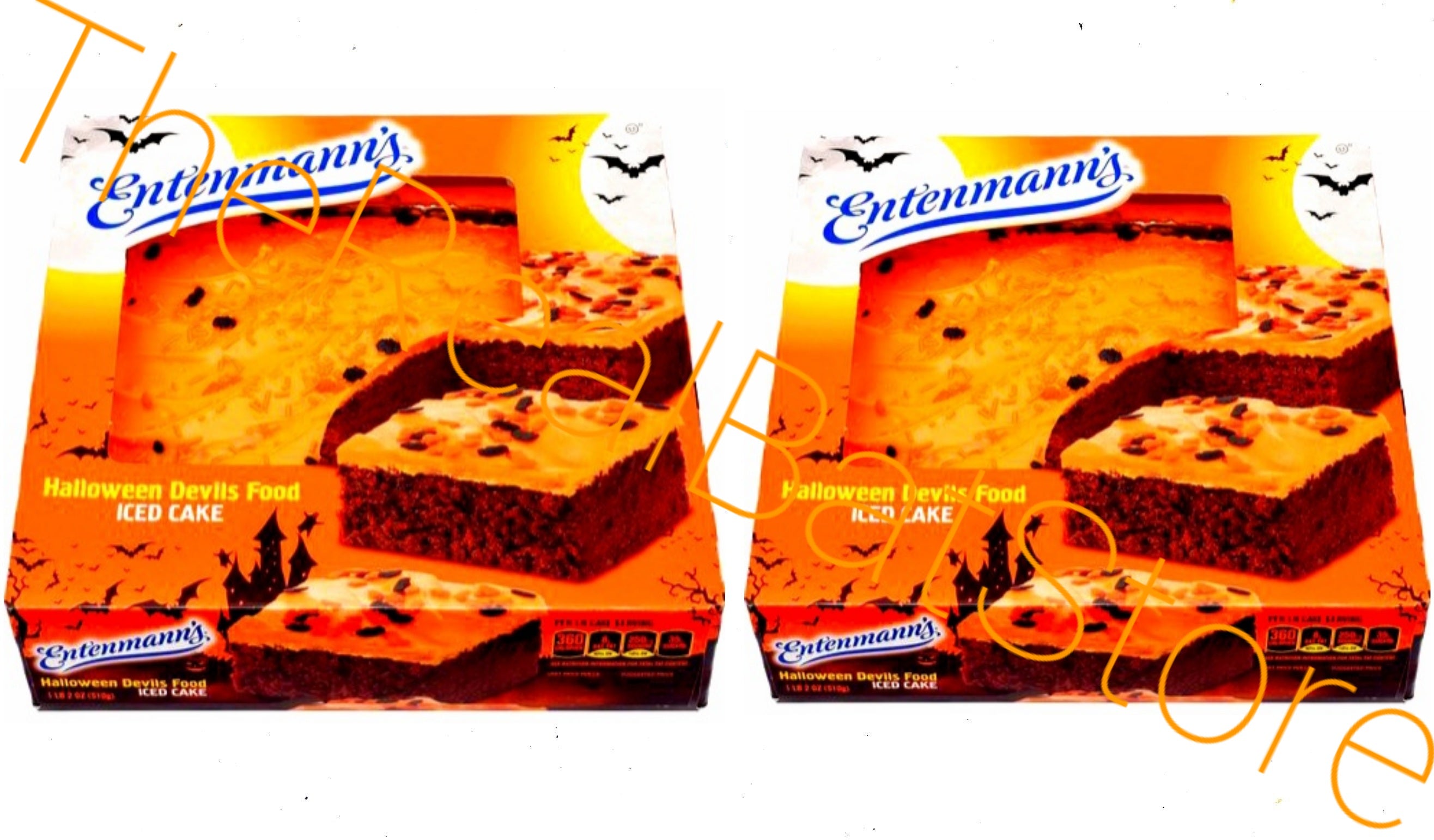 2 Entenmann's Holiday Devil's Food Iced Cake Limited Edition