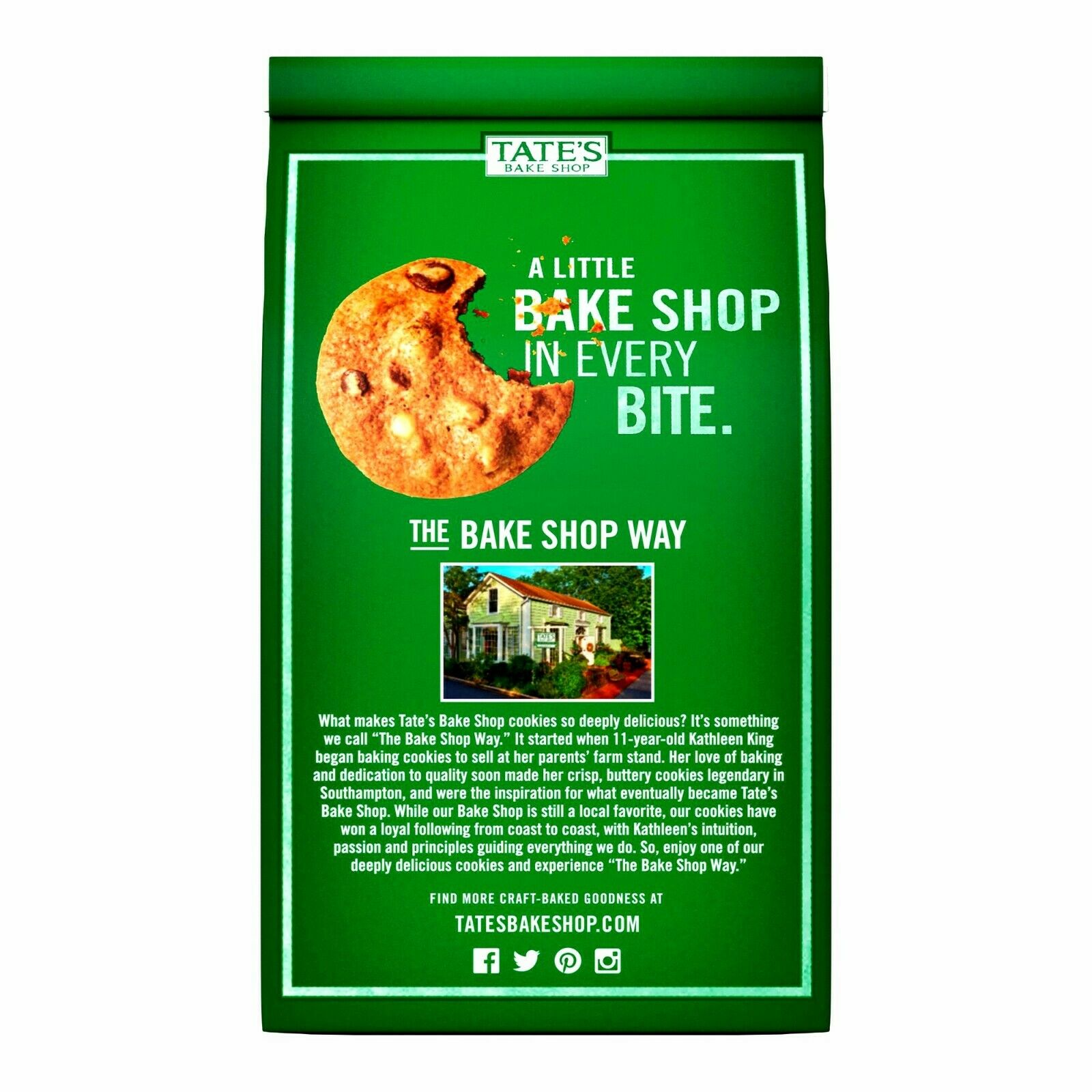 2 Tate's Bake Shop Thin & Crispy Cookies, Walnut Chocolate Chip 7oz