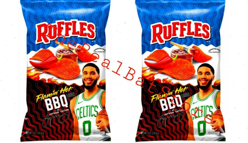 2 Ruffles Flamin' Hot BBQ Potato Chips 9.75 Oz - TheRealBatStore