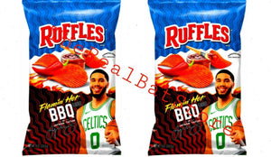 2 Ruffles Flamin' Hot BBQ Potato Chips 9.75 Oz - TheRealBatStore