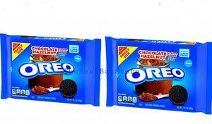 2 OREO Chocolate Hazelnut Flavored Creme Sandwich Cookies Family Size - TheRealBatStore