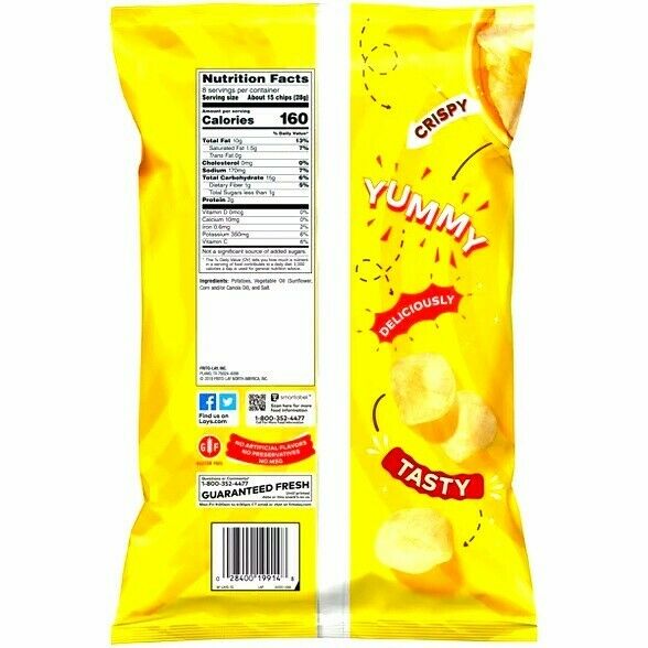 2 Lay's Classic Potato Chips 7.75 Oz