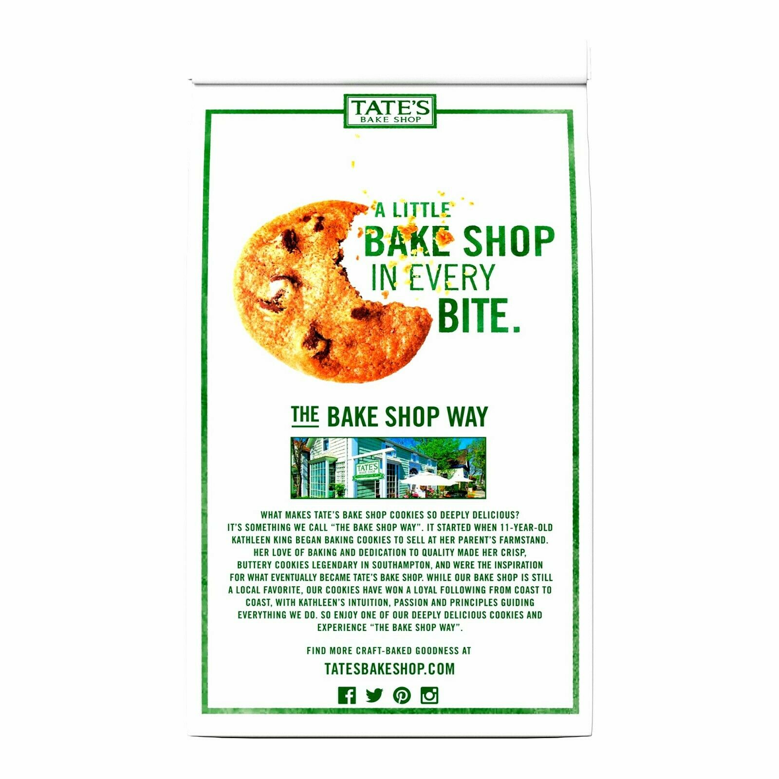 2 Tate's Bake Shop Gluten Free Chocolate Chip Cookies 7oz