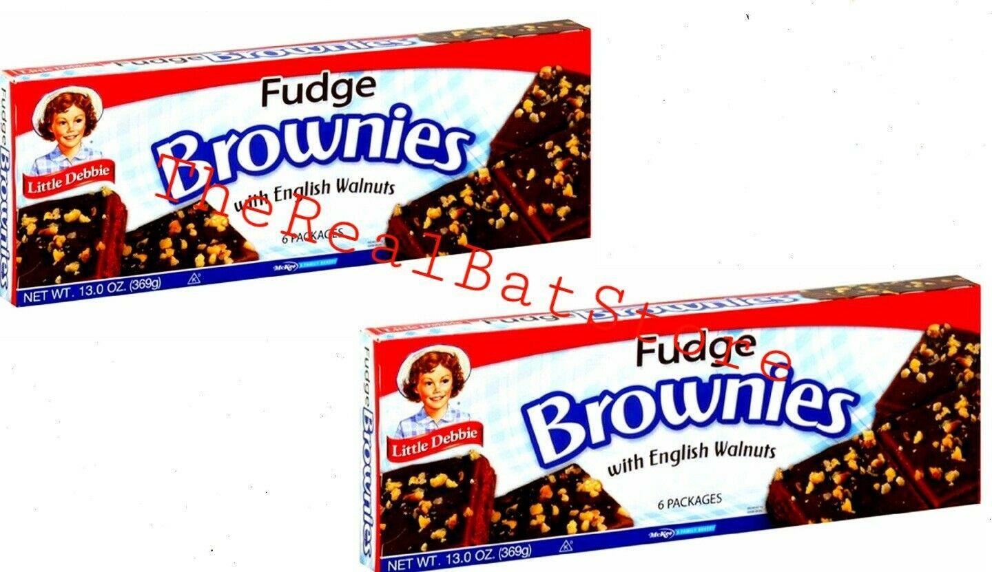 2 Little Debbie Brownies Fudge with English Walnuts Six Per Box - TheRealBatStore