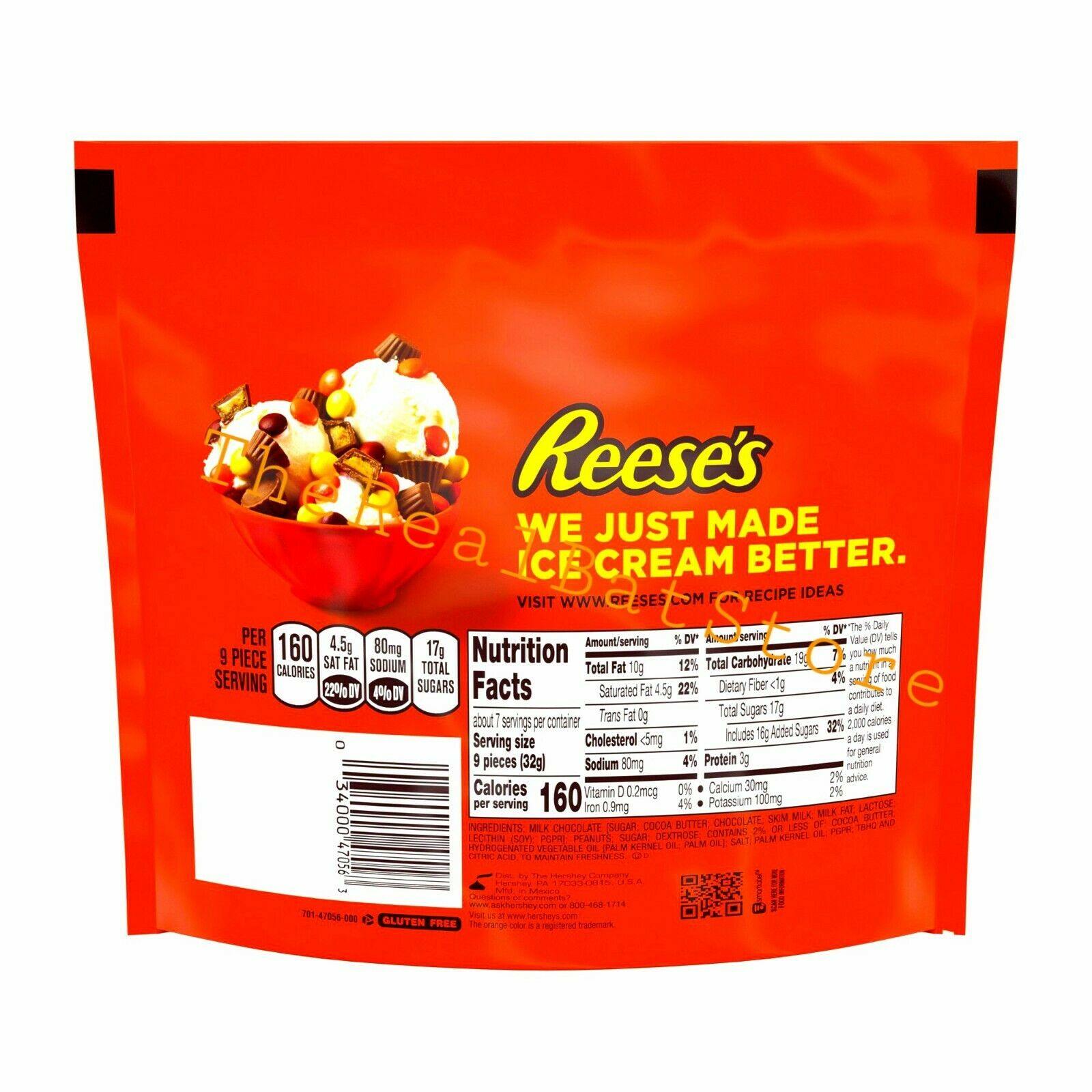 2 Reese's Minis Peanut Butter Chocolate Candy Unwrapped  8 Oz - TheRealBatStore