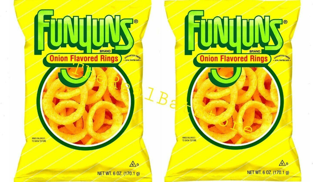 2 Funyuns Onion Flavored Rings 6 oz Bag - TheRealBatStore