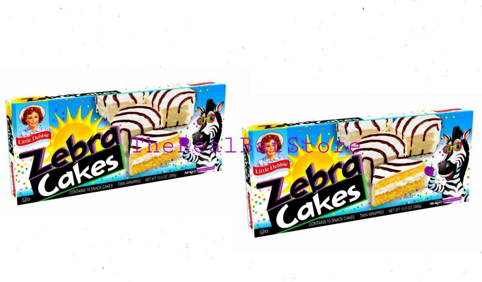 2 Little Debbie Zebra Cakes Snacks ten cake a box - TheRealBatStore