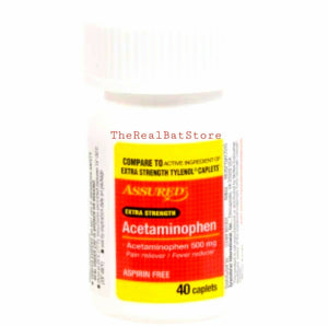 2 Assured Extra Strength 500mg Acetaminophen Caplets 40 ct Bottle