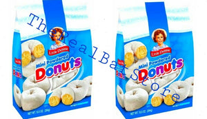 2 Little Debbie Donuts, Powdered, Mini 9.68 oz