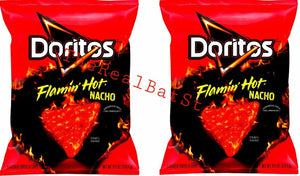 2 Doritos Flamin Hot Nacho tortilla Chips 9.75oz Bag - TheRealBatStore