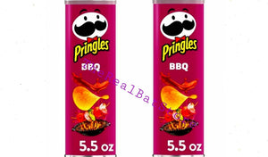 2 Pringles Snack Stacks BBQ Flavored Potato Crisps Chips 5.5oz