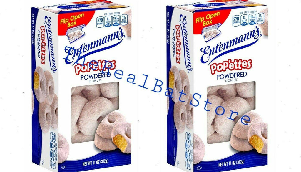 2 Entenmann's Powdered Donuts Pop'ettes 11 oz - TheRealBatStore