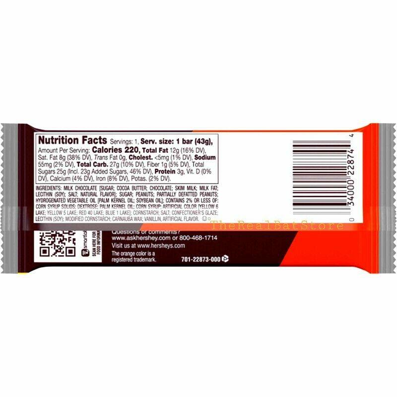 2 Hershey HERSHEY'S Milk Chocolate &  Reese's PIECES Candy Bar - TheRealBatStore