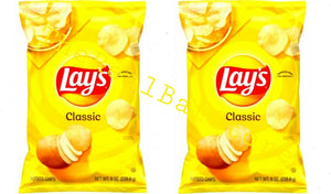 2 Lay's Classic Potato Chips 7.75 Oz