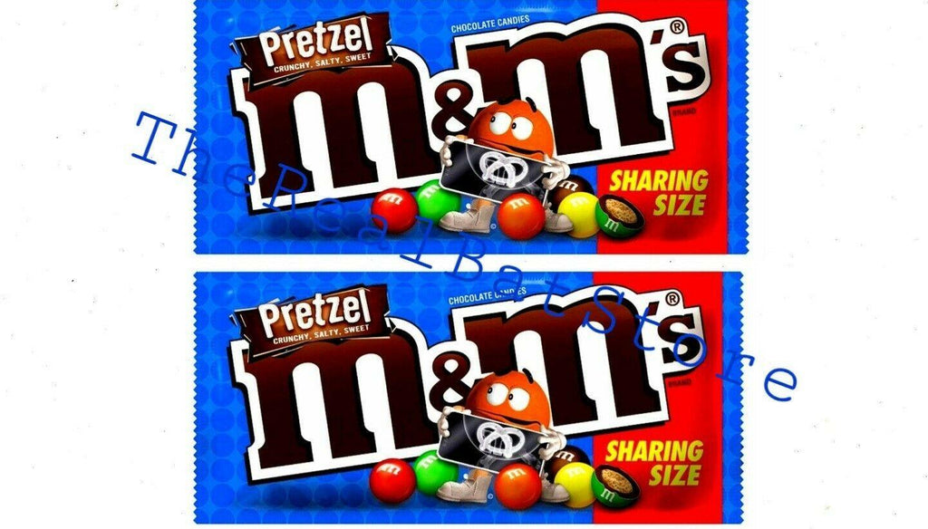 (2) M&M's, Milk Chocolate Pretzel, Sharing Size, Single, 2.83 Oz - TheRealBatStore