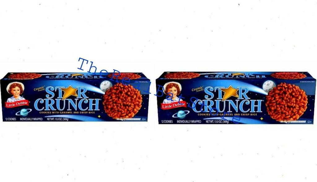 2 Little Debbie Star Crunch Crisp Snacks Twelve cookies per Box 6oz - TheRealBatStore