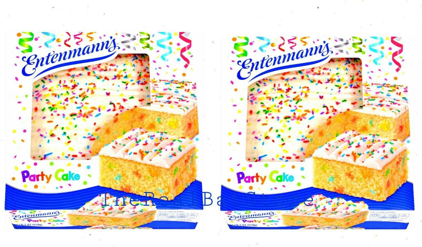 2 Entenmann's Iced Vannila Party Cake - TheRealBatStore