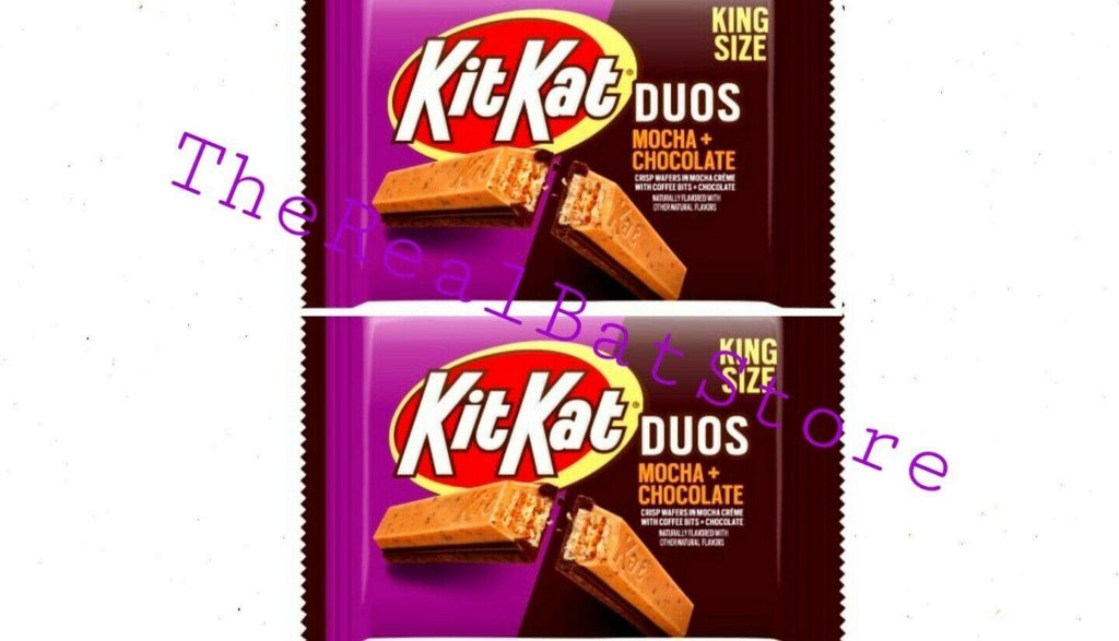 2 Kit Kat, Duos Mocha Chocolate Crisp Wafers Coffee King Size Candy Bars, 3oz - TheRealBatStore